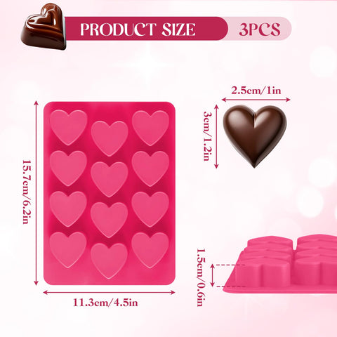 Feehope molde corazón silicona para chocolate, antiadherente y limpieza simple.
