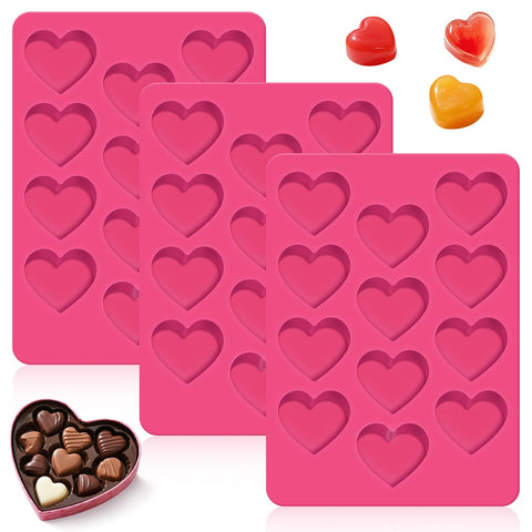 Feehope moldes corazón en silicona para hornear, desmolde fácil y uniforme.
