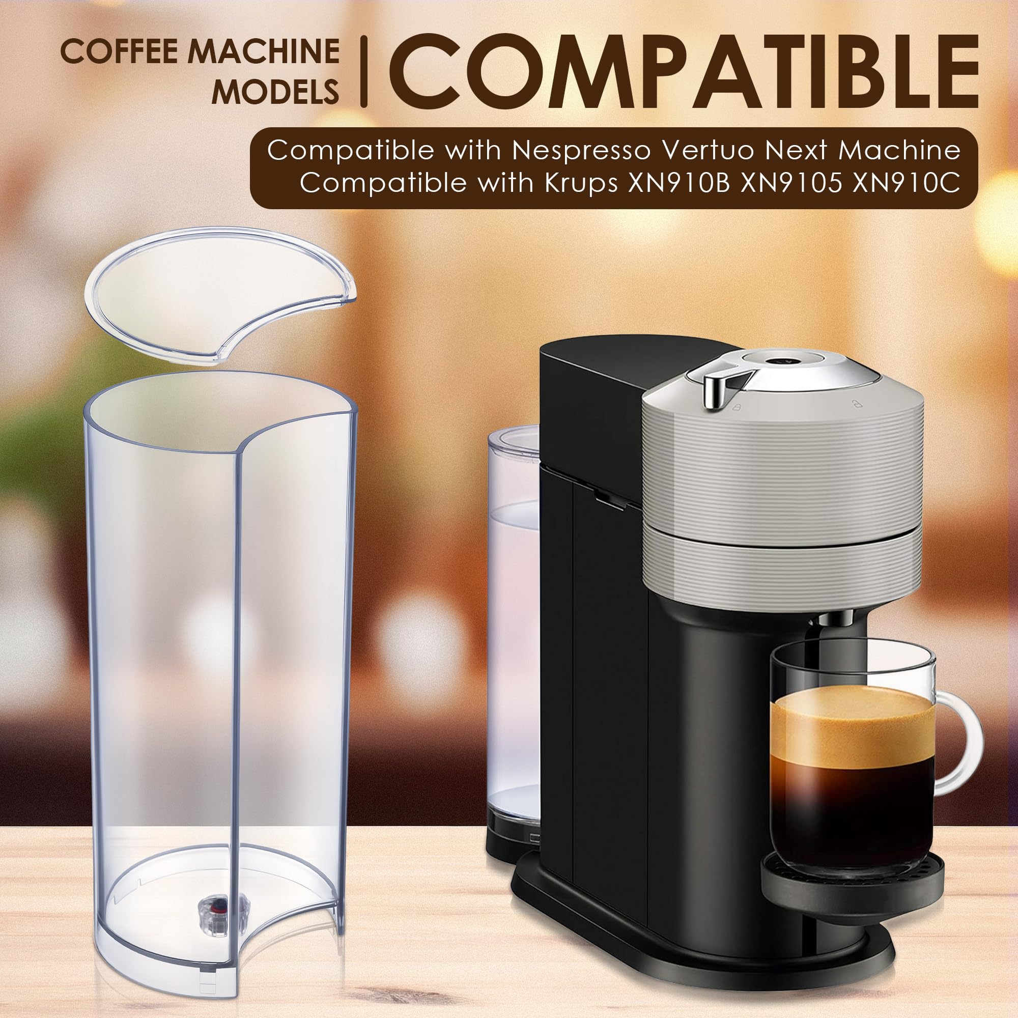 Feekoon reservorio de agua compatible Krups XN910C, ajuste perfecto y rendimiento constante.