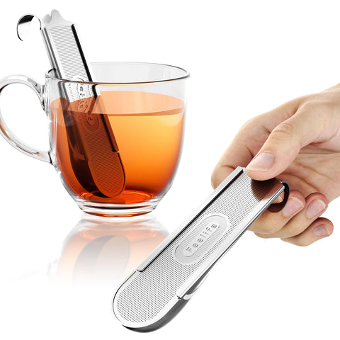 Feelife infusor te 2 en 1 para hojas sueltas, uso sencillo y práctico.