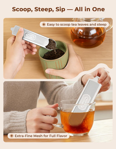 Feelife malla ultrafina infusor te mejora filtración y sabor.