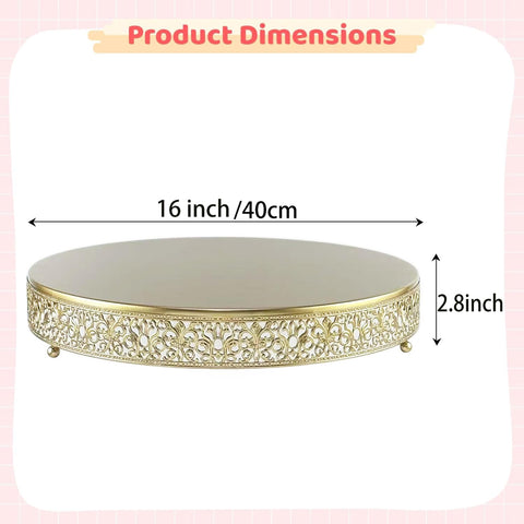 FEICTPOX base-pasteles dorado, soporte robusto para cupcakes y postres
