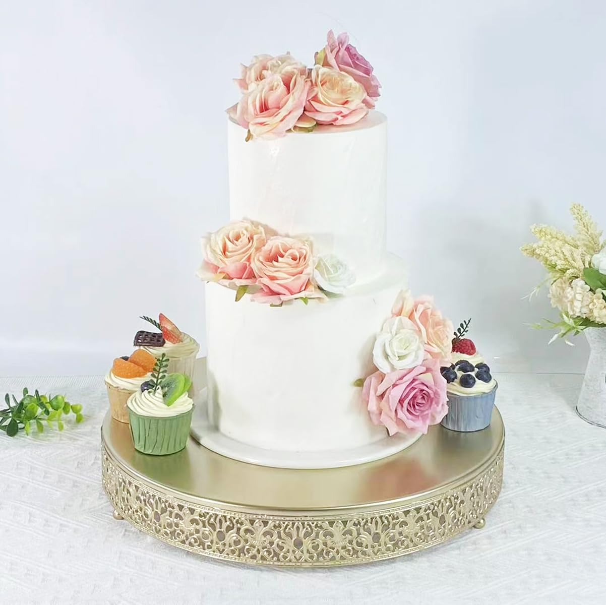 FEICTPOX expositor-cupcakes dorado, ideal para presentaciones en fiestas