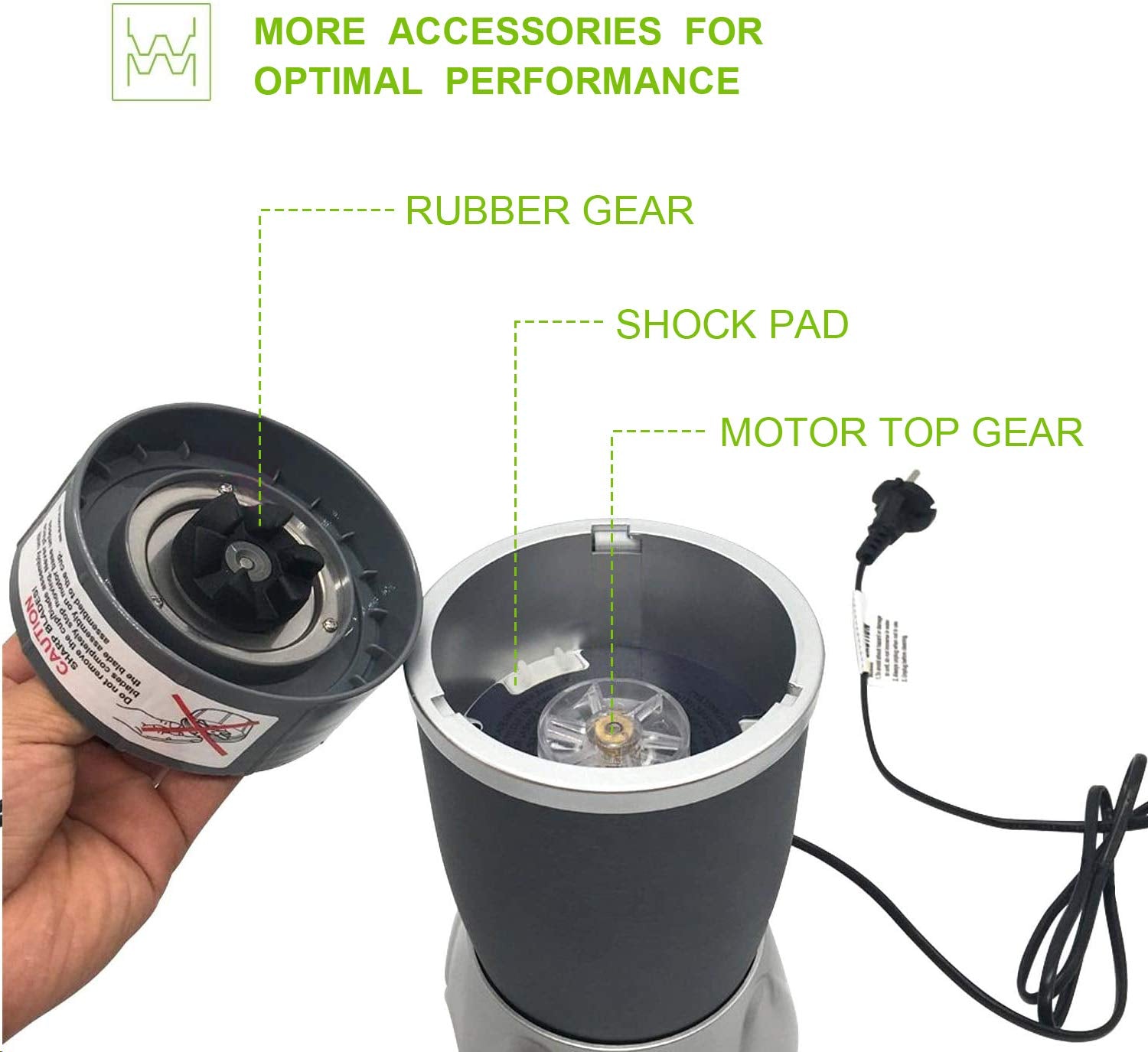 Cepillo de limpieza Feilifan para mantenimiento de repuestos NutriBullet.