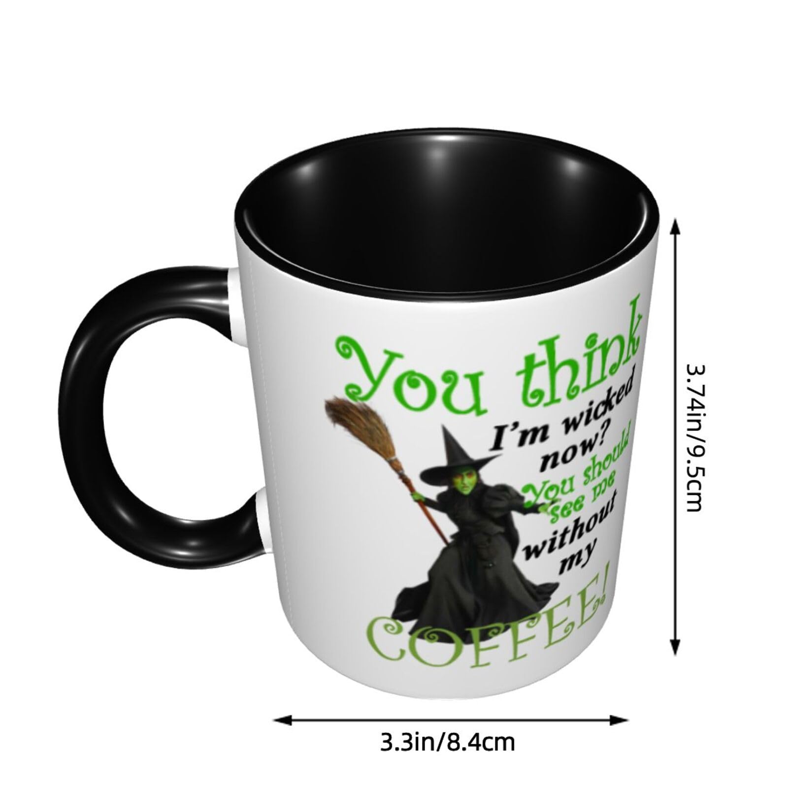 FEIMOT taza cerámica 325 ml, dorso con diseño divertido para regalar con humor.