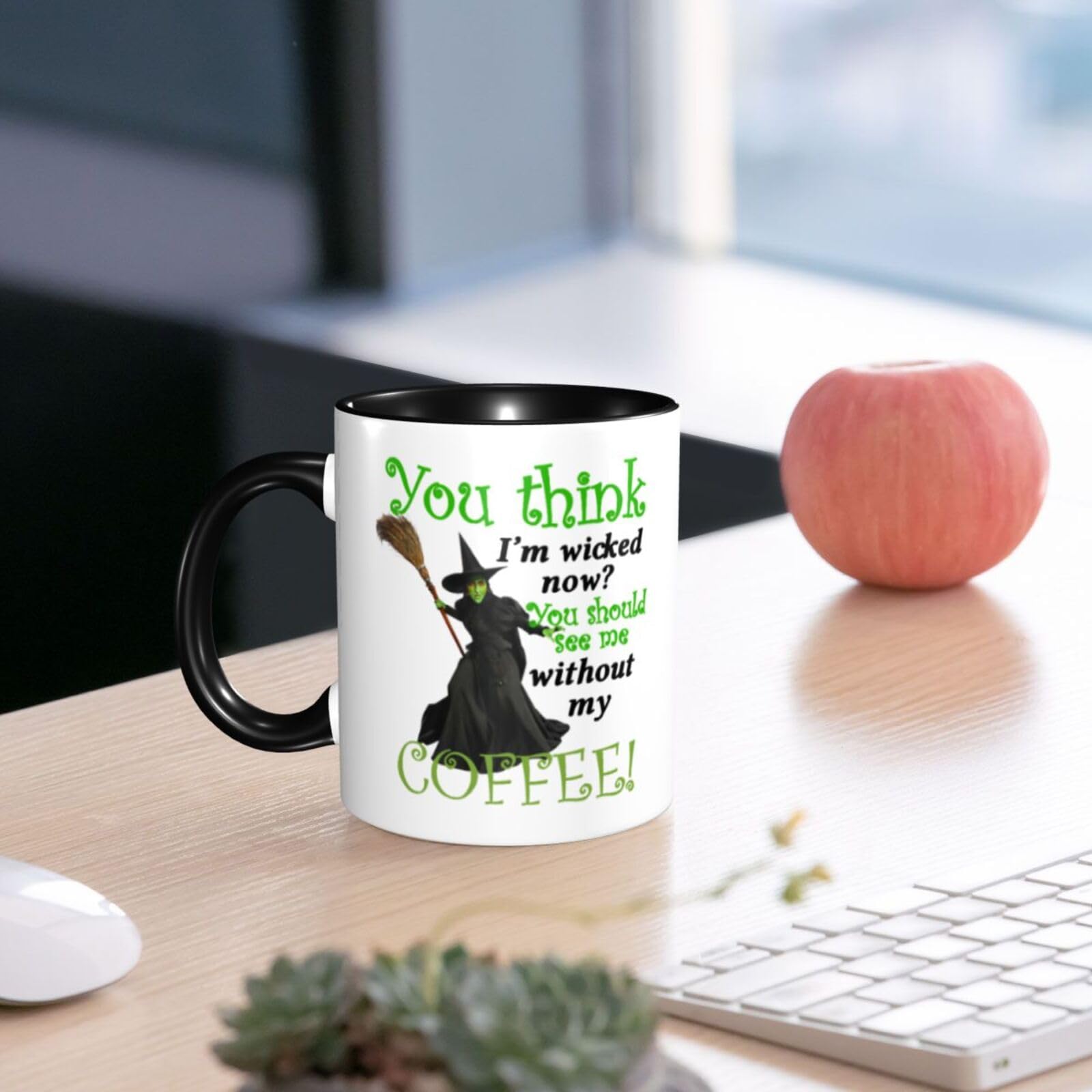 FEIMOT taza cerámica 325 ml, uso matutino de café en casa.