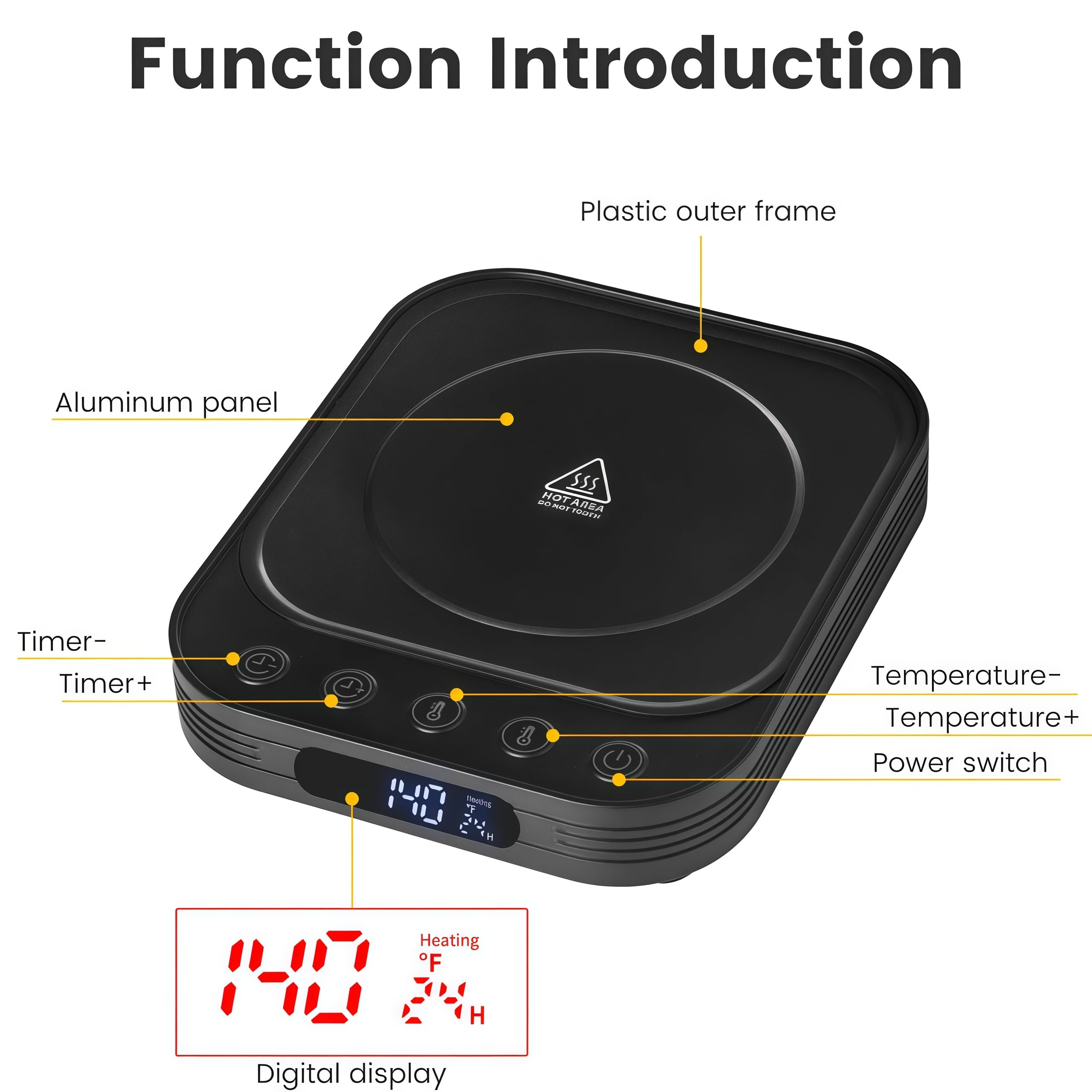 FEIOOD mat con control preciso de temperatura 1°F para resultados consistentes.