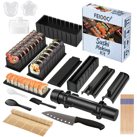 FEIOOC kit sushi 25 piezas para principiantes, fácil de empezar en casa
