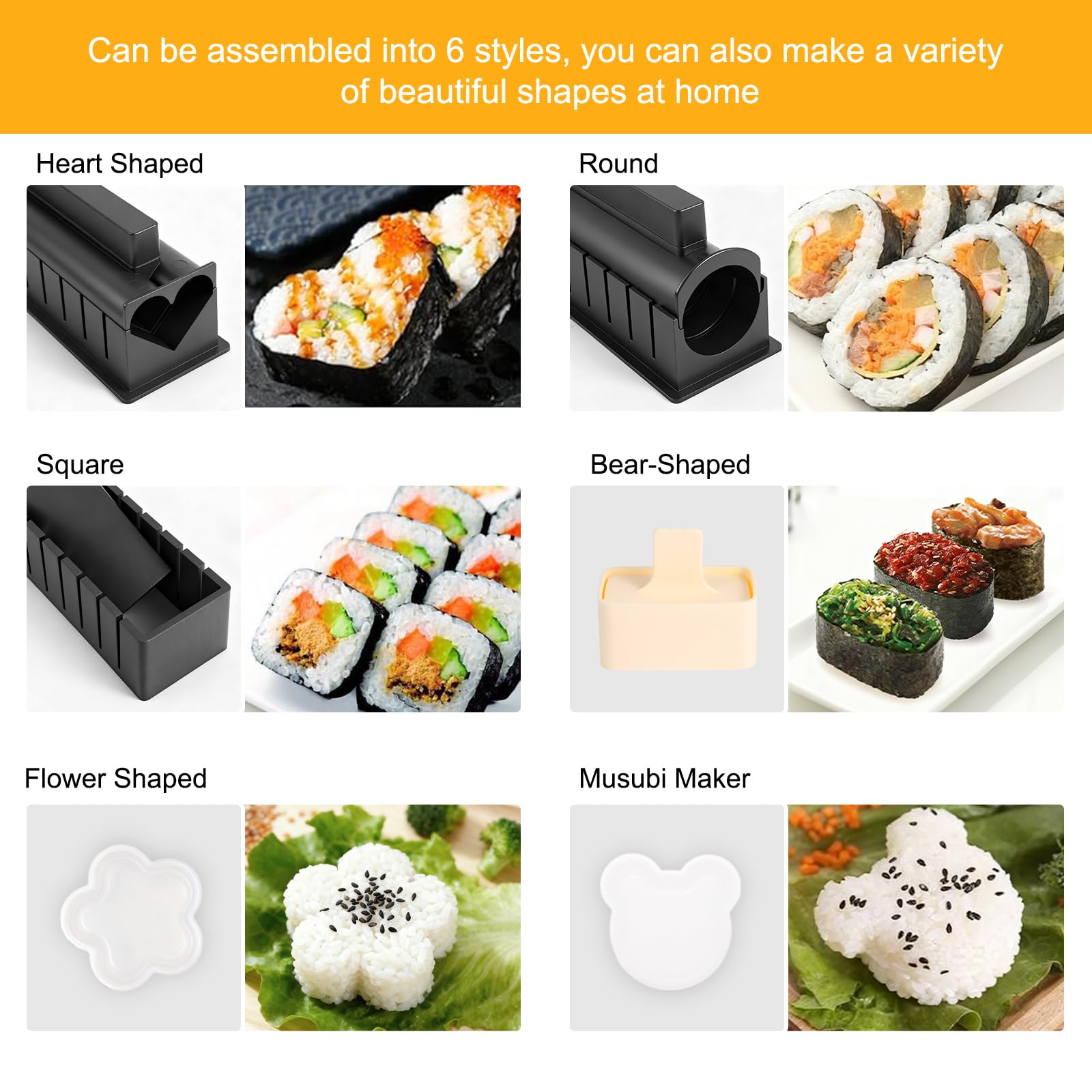 FEIOOC manta bambú para sushi, ideal para enrollar con precisión