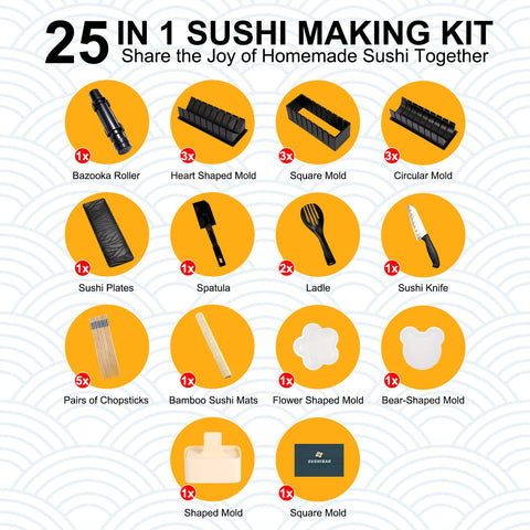 FEIOOC rodillo enrollador para sushi, enrolla rollos uniformes