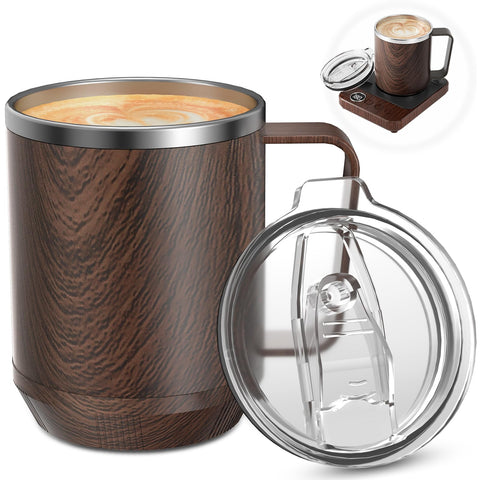 Felibeaco 16oz taza cafe con fondo plano desmontable para calentamiento eficiente