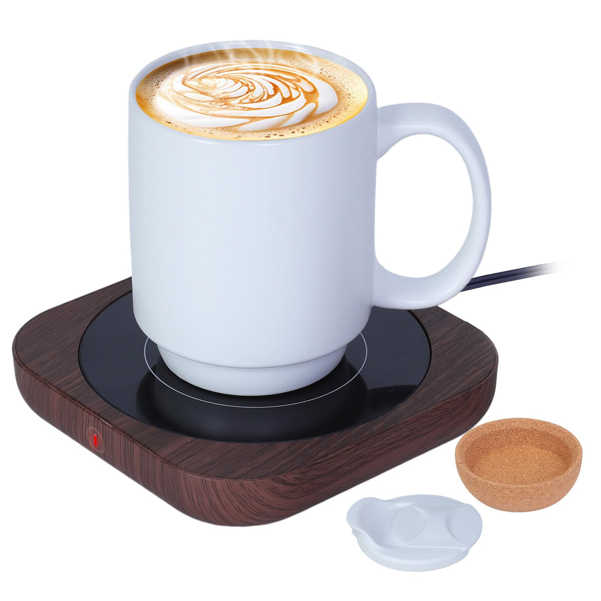 Felibeaco juego-taza calienta-escritorio: conjunto para mantener el café caliente en la oficina.