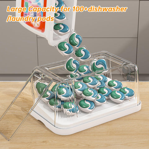 FELIZHOUSE tapas removibles para compartimento, acceso rápido a bolsas y pastillas lavavajillas.