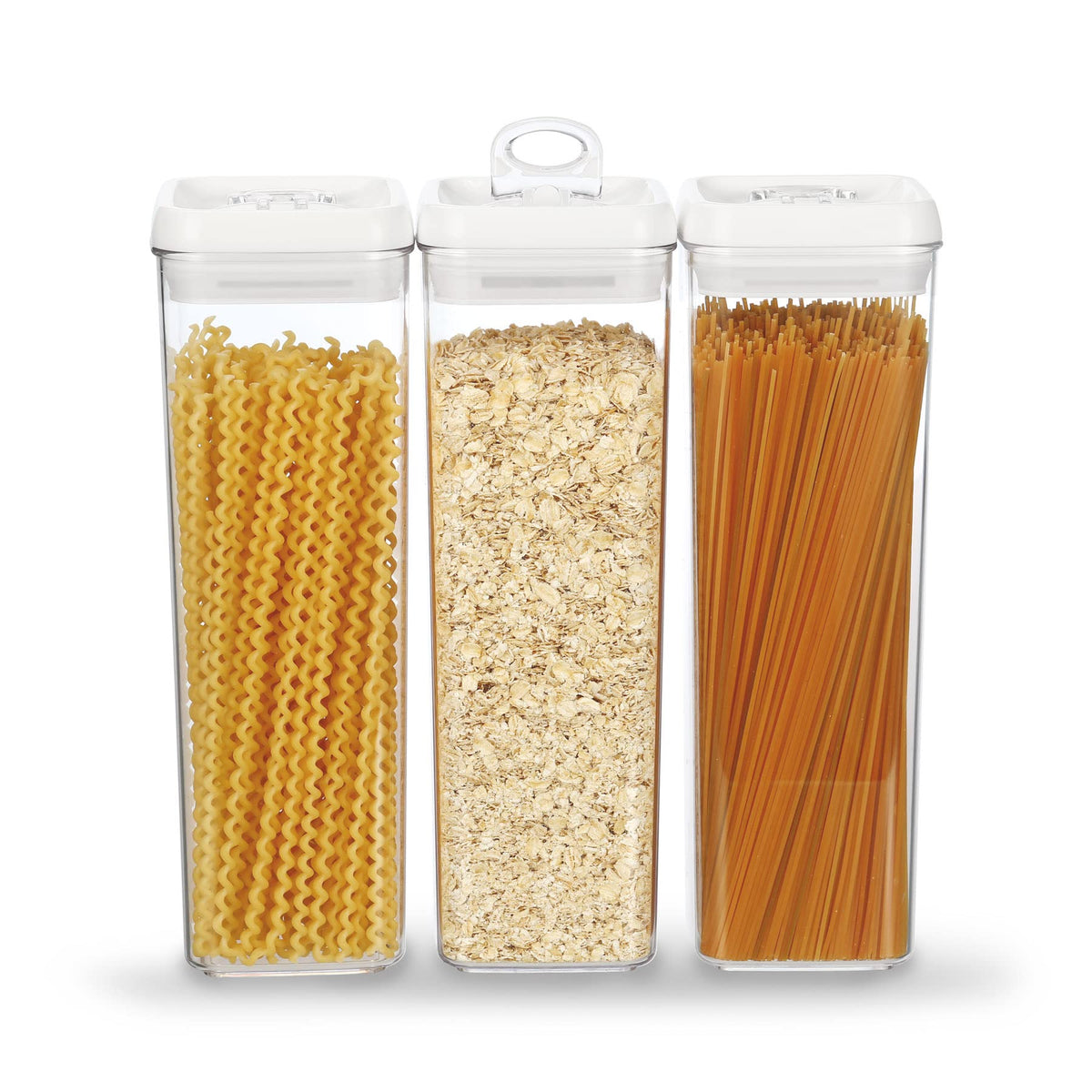 Felli Flip-Tite contenedor alto de 4 pulgadas con tapa hermética para pasta
