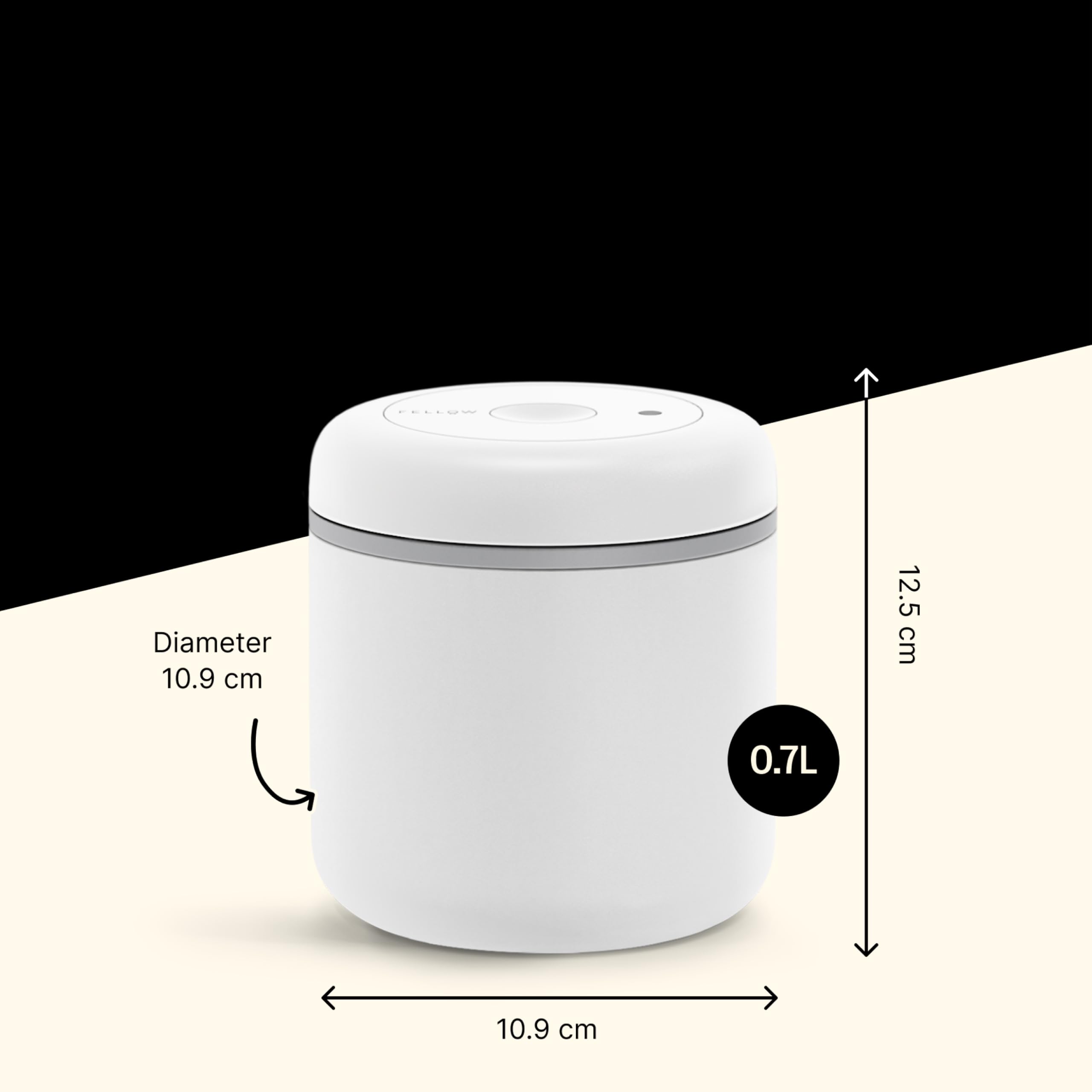 Fellow Atmos: interior de acero 304 para mantener frescos granos y especias