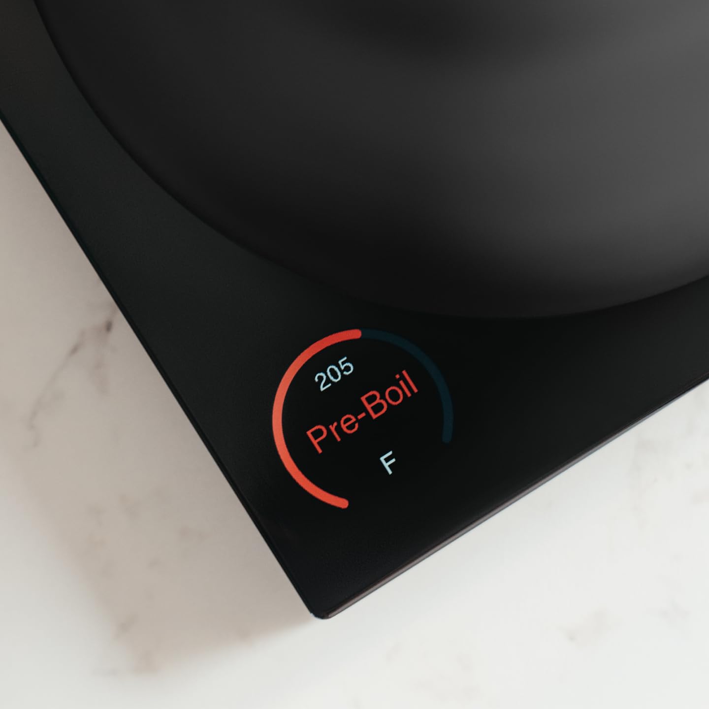 Pantalla de alta resolución en Fellow Corvo EKG Pro para ajustar temperaturas.