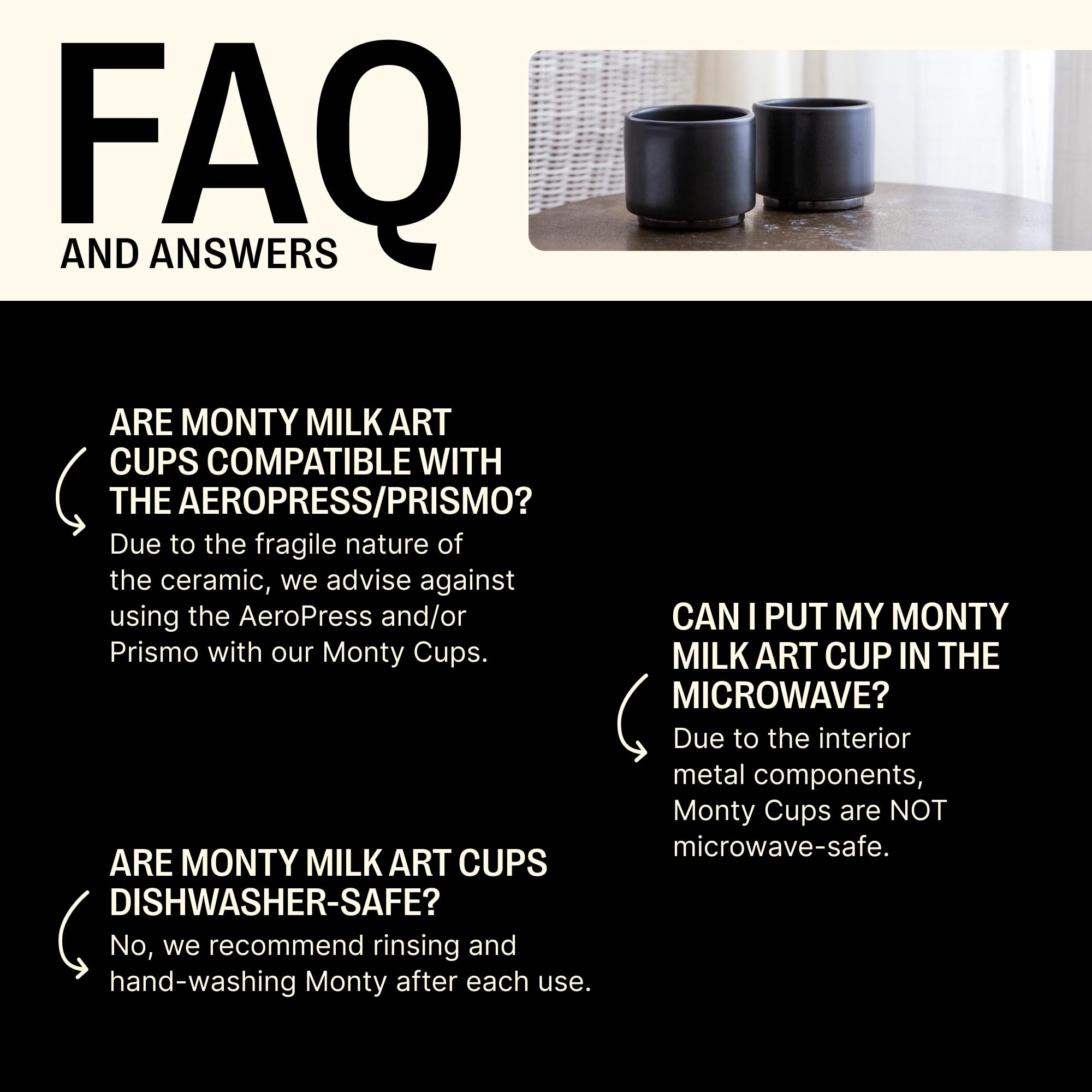 Monty Milk Art de Fellow, acabado negro mate y base grafito para un look sofisticado