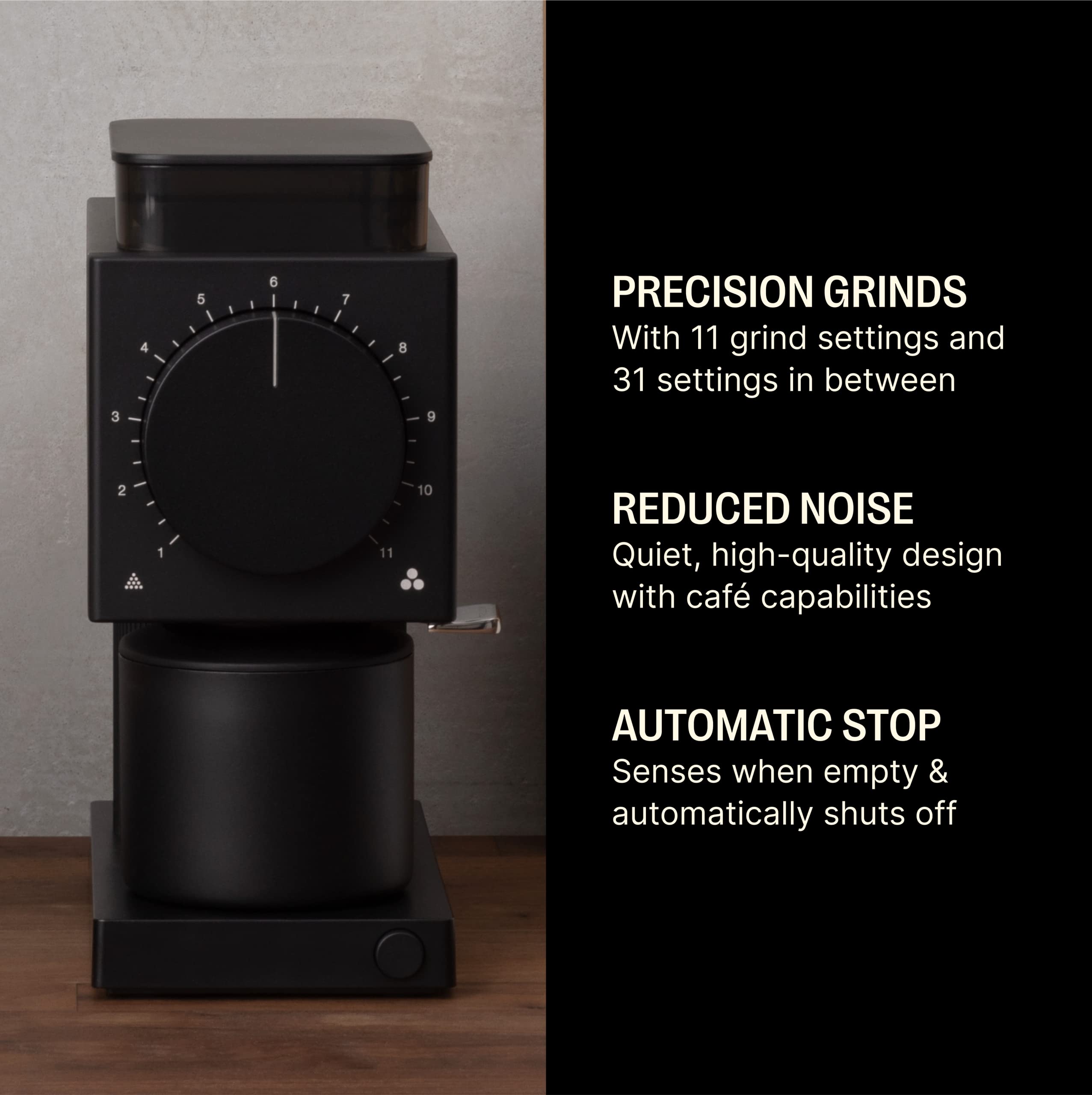 Fellow Ode Gen 2 muestra muelas planas de 64 mm para molienda constante