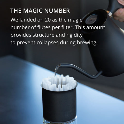 Papel filtrante para dripper Stagg XF, filtración precisa y consistente.