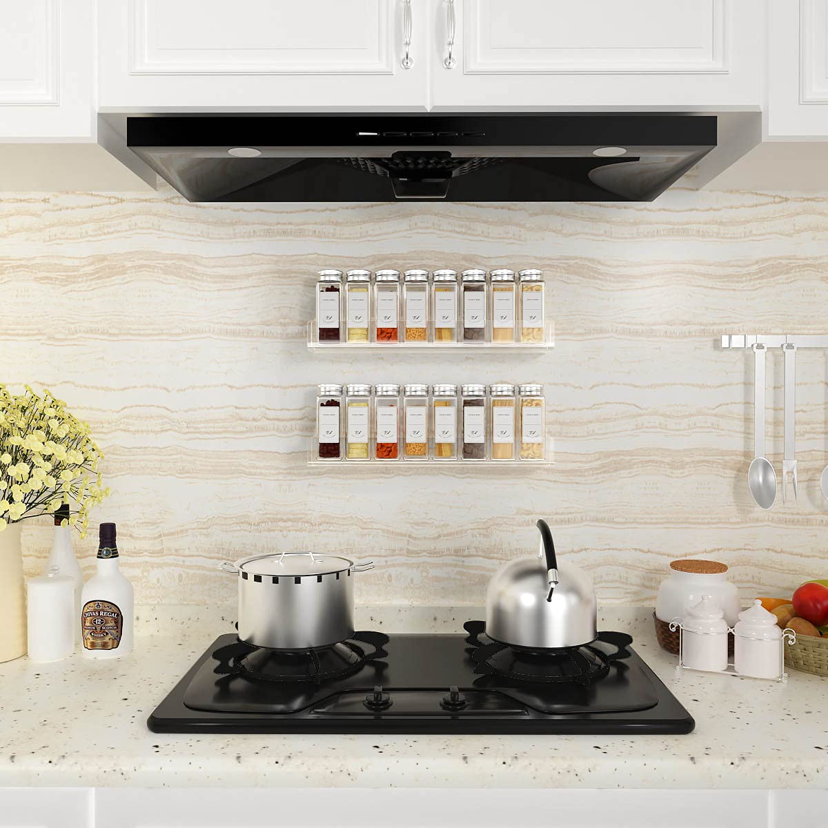 FEMELI diseño acrílico claro para cocina moderna y fácil limpieza