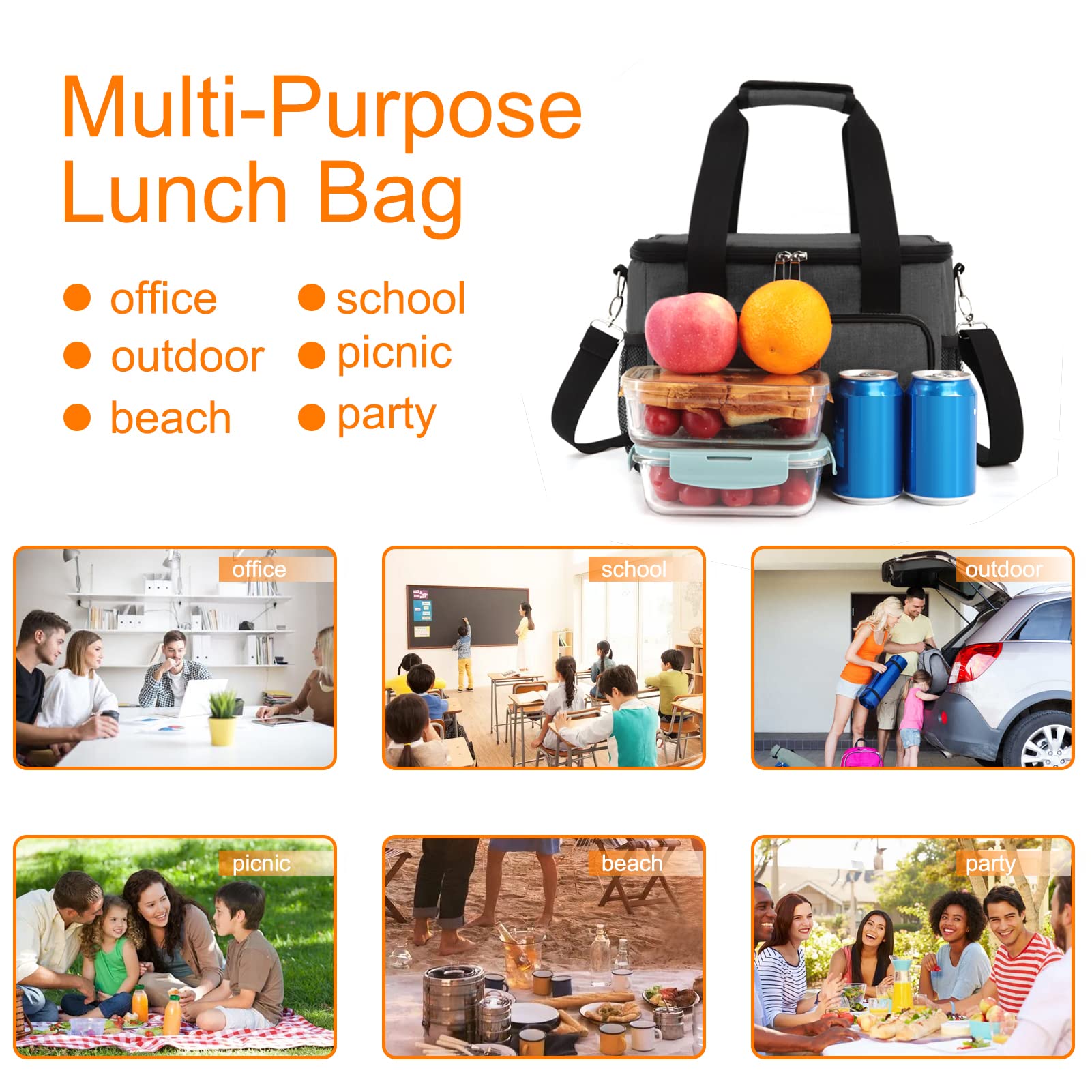 Femuar ideal para trabajo, picnic o playa.