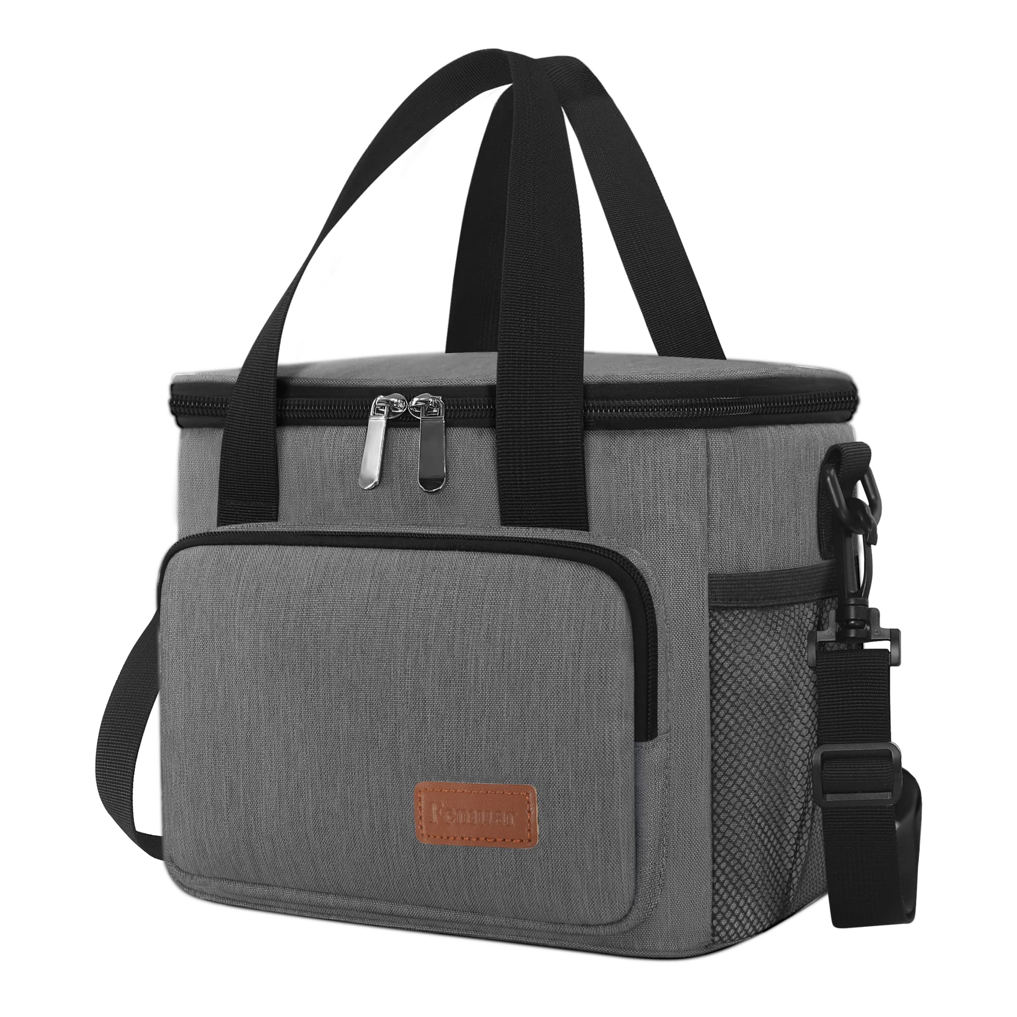 Femuar bolsa de almuerzo, vista frontal, diseño práctico para oficina y uso diario