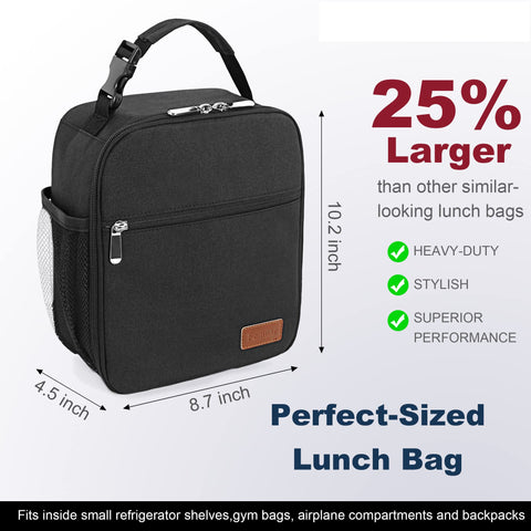 Femuar bolsa-almuerzo compacta-portable ideal para llevar en mochila o maleta.