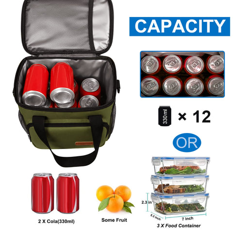 Femuar bolsa de gran capacidad para llevar comidas completas todo el día.