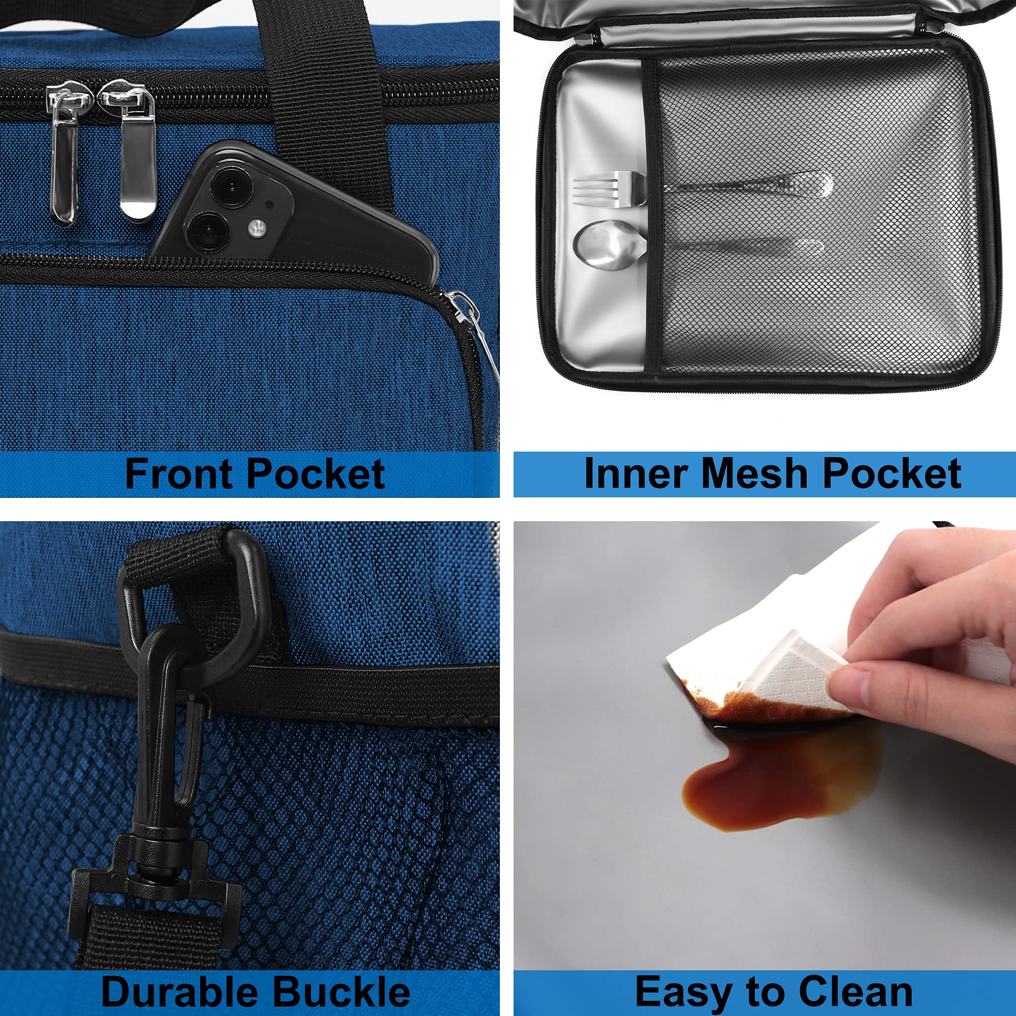 Femuar bolsa de almuerzo para usos múltiples, ideal para trabajo, playa o viaje.