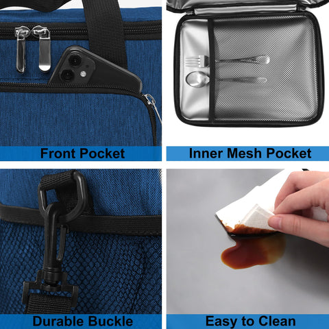 Femuar bolsa de almuerzo para usos múltiples, ideal para trabajo, playa o viaje.