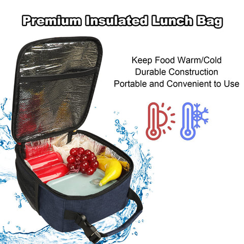 Lonchera Femuar azul para adultos, ideal para trabajo o picnic