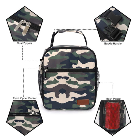 Femuar lonchera camuflada interior de aluminio: conserva temperatura