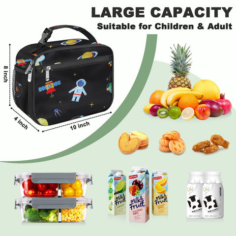 Lonchera Femuar con amplia capacidad para alimento y bebida.