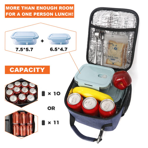 Femuar Lunch Box con aislamiento de aluminio para mantener calor o frío.