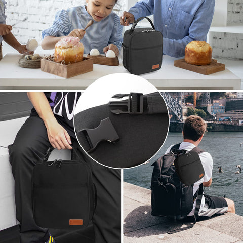 Femuar lunch box bolsillo interior de malla para utensilios.