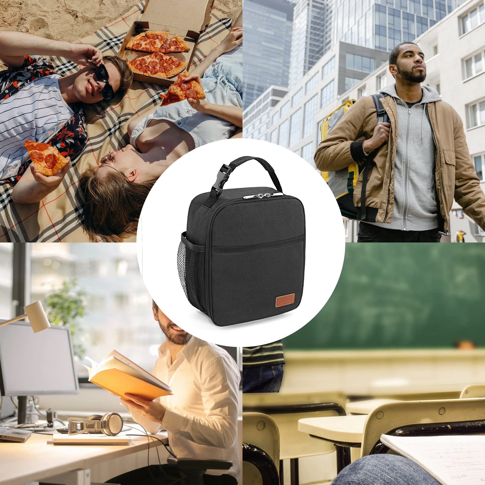 Femuar lunch box cremalleras suaves facilitan abrir y cerrar.