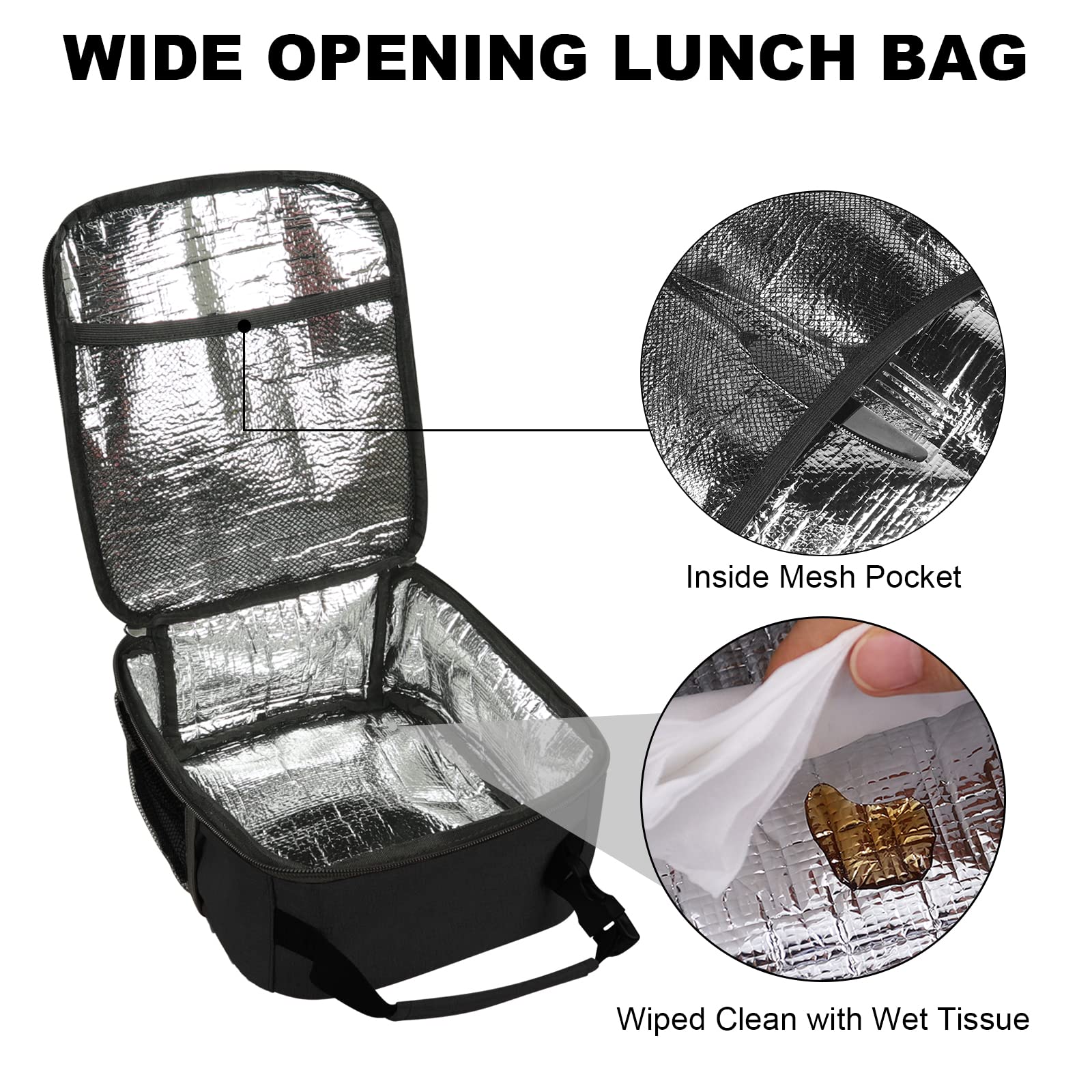 Femuar lunch box uso versátil para trabajo, viaje y salidas.