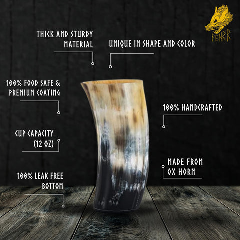 Juego de cuernos viking FENRIR, regalo ideal para hombres con estilo