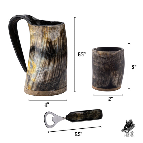Fenrir shot glass en cuerno, complemento para degustaciones y brindis.