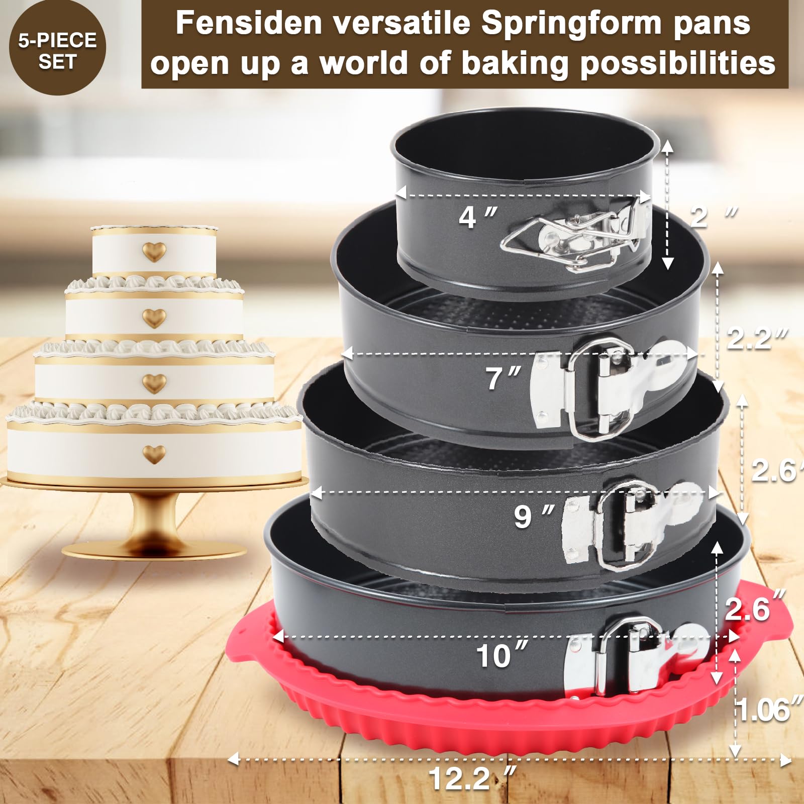 Fensiden: molde de 7 pulgadas para tortas uniformes.