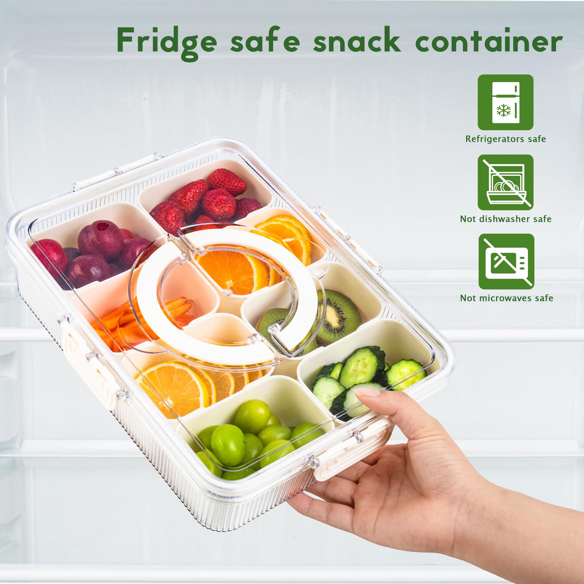 FEIOOD Snacklebox, medidas 11x8x2.75 pulgadas, ideal para viaje