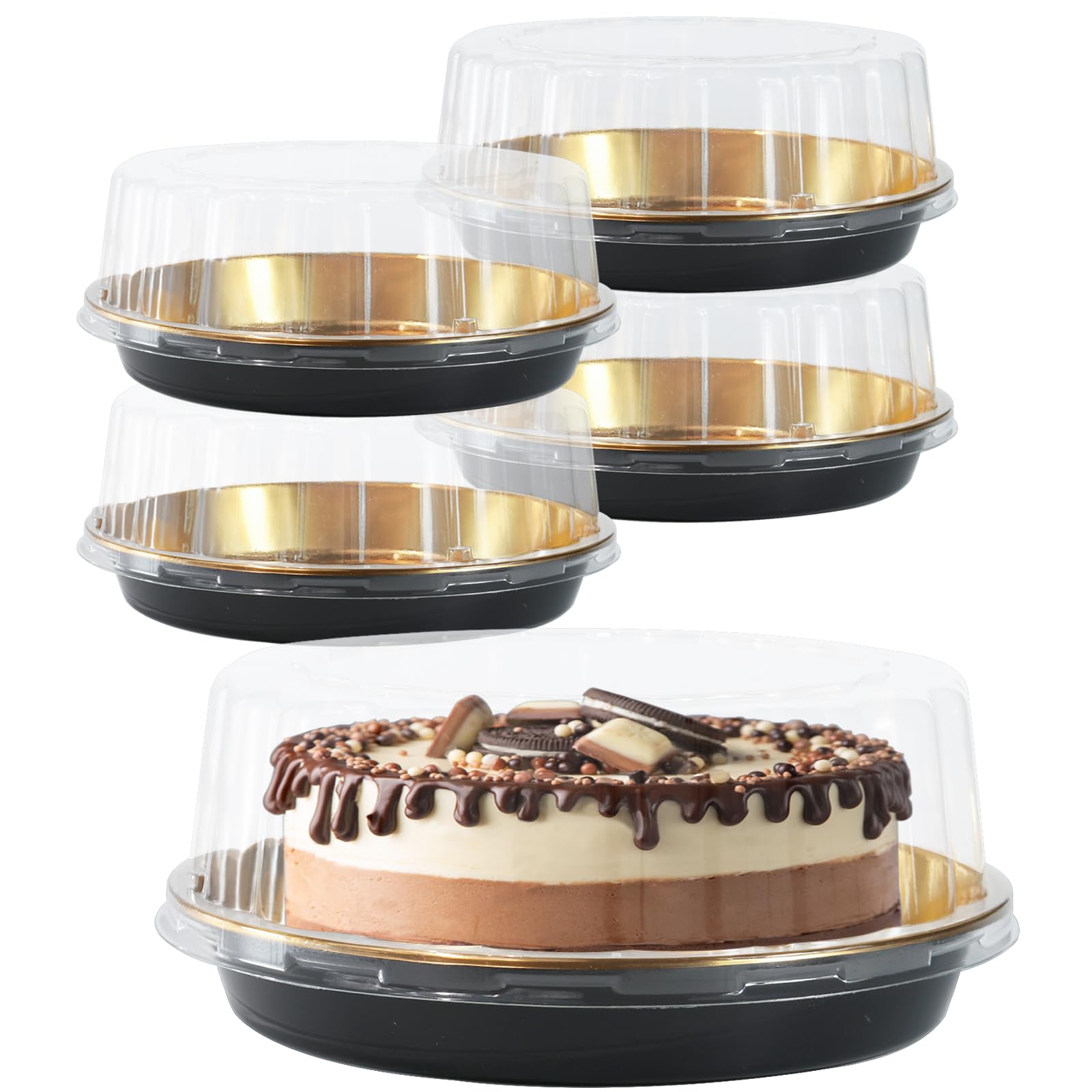 Cajas FEOOWV para pasteles: transporte con domo para ver contenido