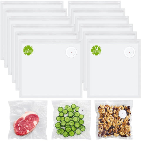 Bolsas FEPPO con vacio 8-3x8-7 para conservar alimentos frescos por más tiempo