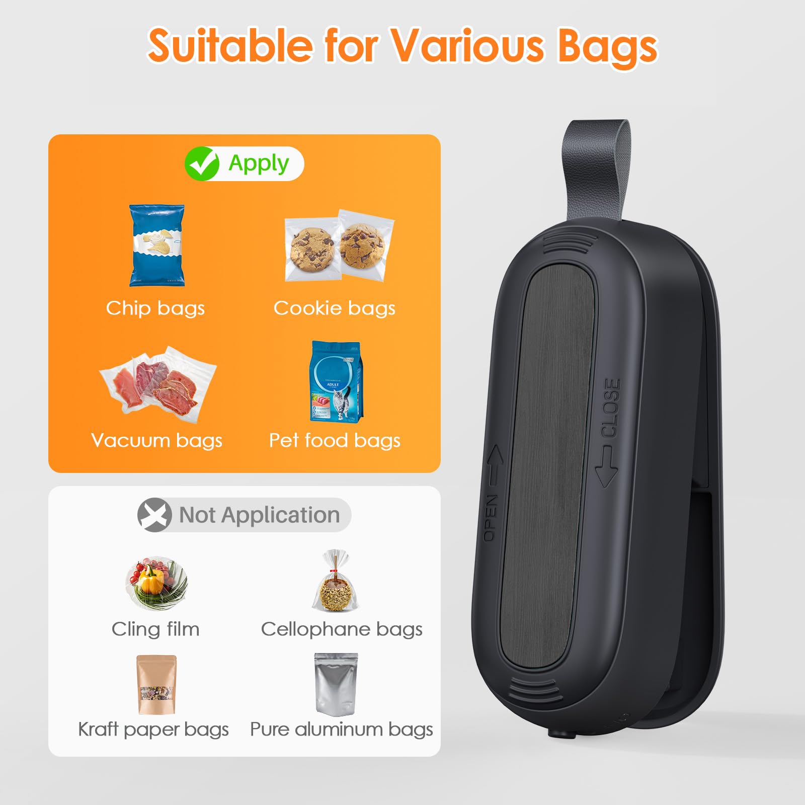 FEPPO cordón para colgar facilita su uso en cocina y viaje.