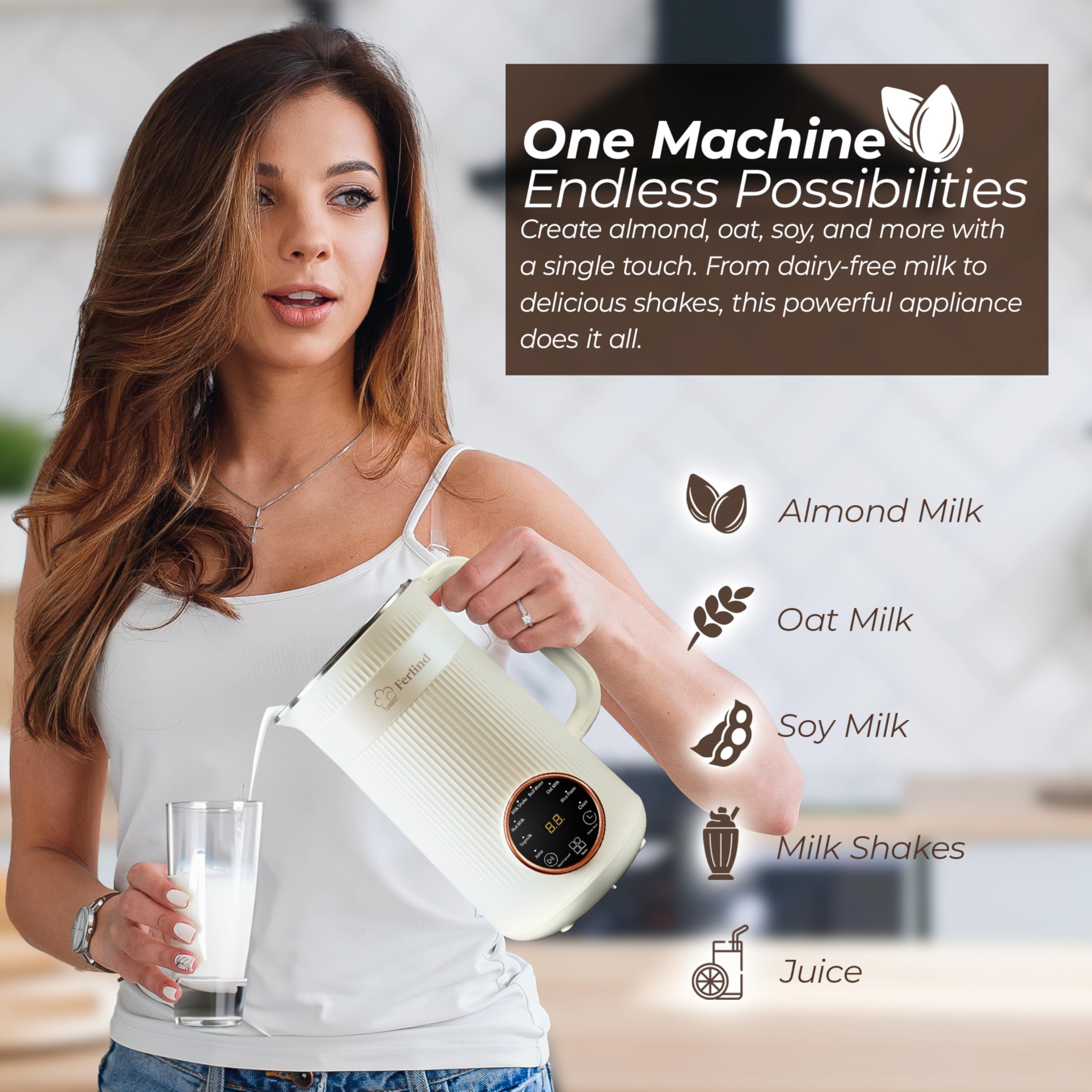 Accesorios incluidos de Ferlind para bebidas variadas en casa.