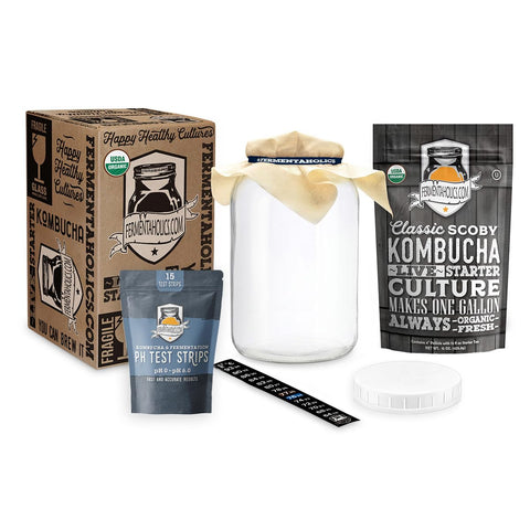 Fermentaholics jarra de 1 galón para fermentar en casa con cobertura transpirable.