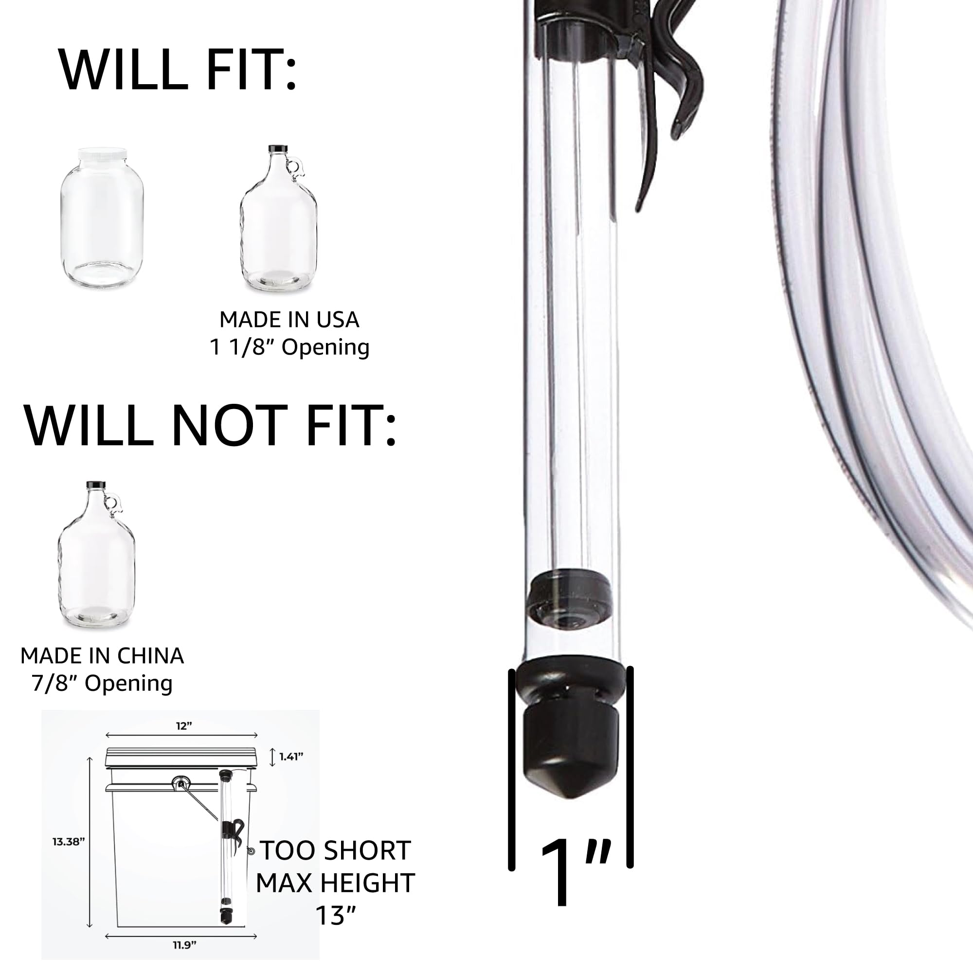 Fermtech Auto Sifón Mini ideal para bebidas como té, kombucha e infusiones.