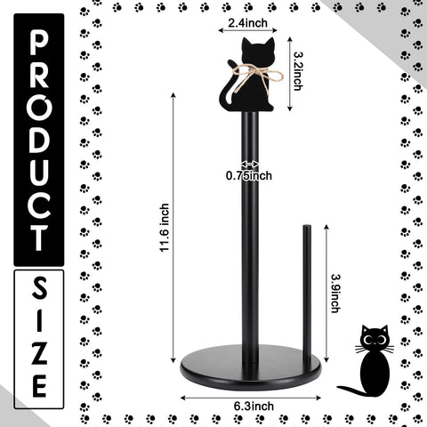 Ferrochef escultura decorativa gato negro para mesa de comedor.