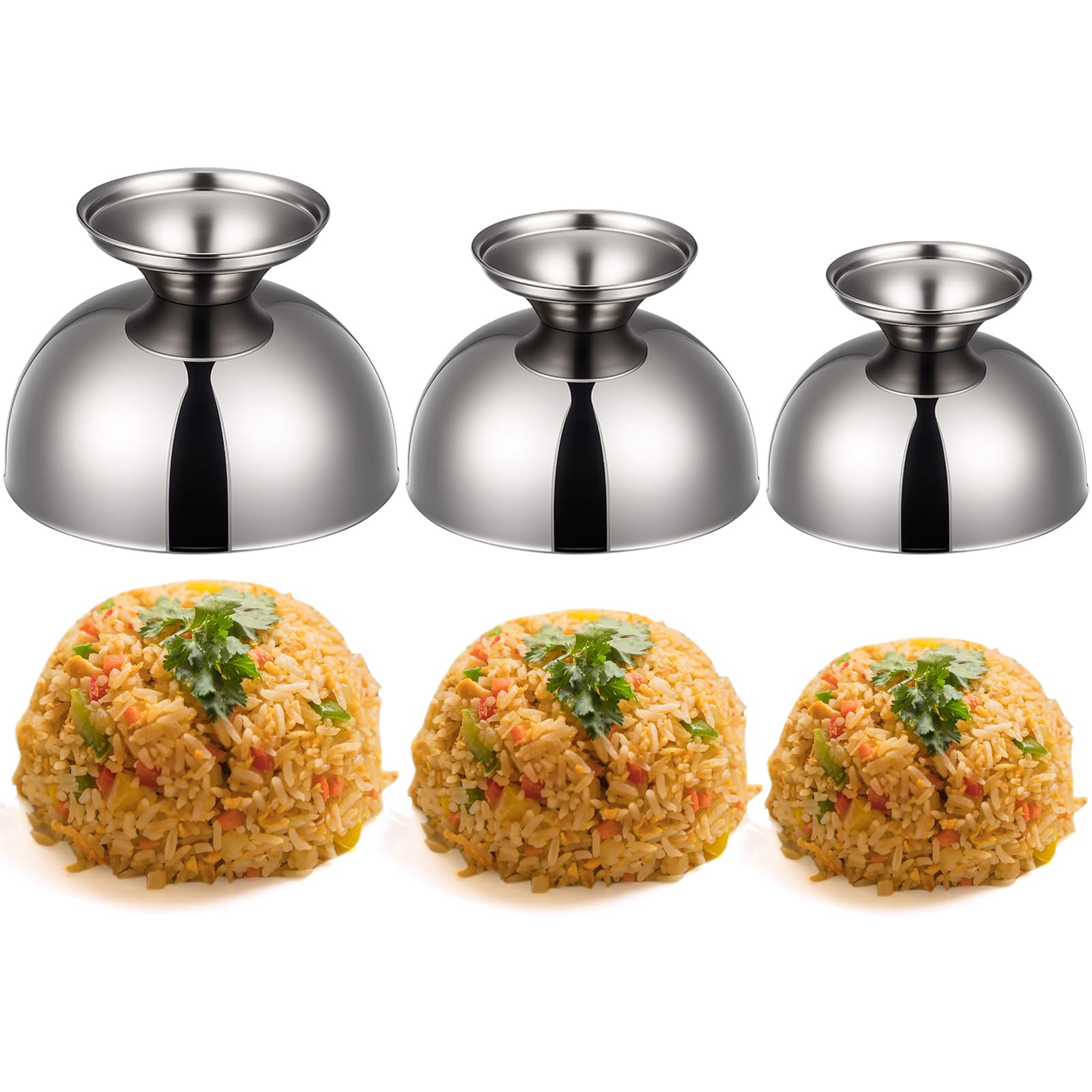 Ferrochef molde de arroz pequeño de acero inoxidable para porciones uniformes