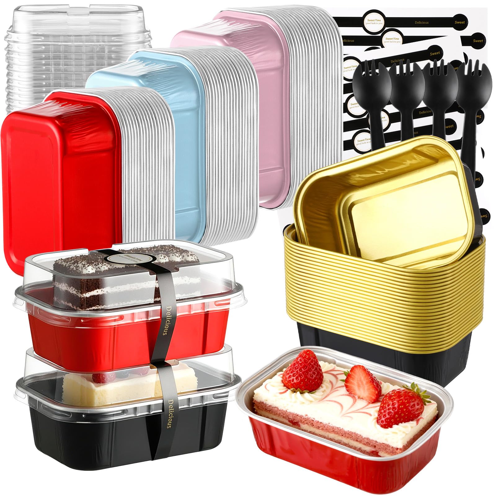 Ferrochef moldes mini pan con tapa y cuchara para porciones fáciles